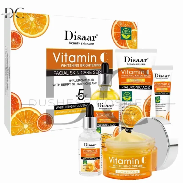 Disaar Organic لمقاومة التجاعيد تفتيح & مرطب Face سيروم with فيتامين سي حمض الهيالورونيك & Berry Glutathione