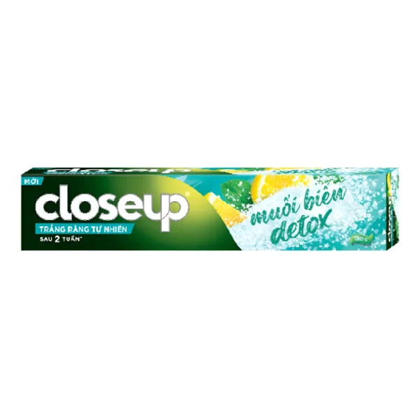 Closeup Power White Teeth تفتيح Sea Salt Detox معجون أسنان - artificial preservatives free triclosan free