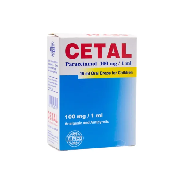 Cetal 100 مجم/مل Paracetamol Analgesic & Antipyretic Oral نقط للأطفال