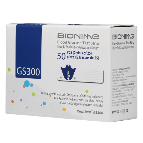 Bionime GS300 Blood Glucose شرائط اختبار