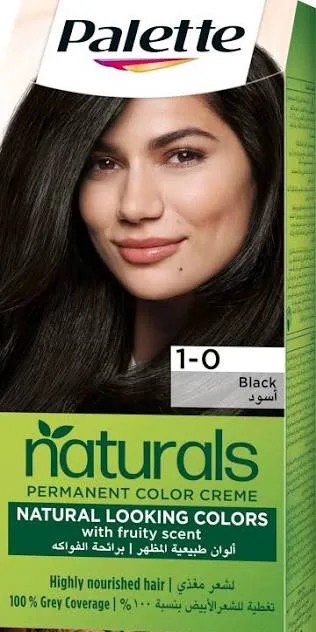 Schwarzkopf Palette Permanent Natural Colour كريم with Cocoa & Oat Milk Black 1/0
