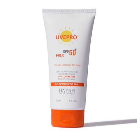 Uvepro Water-Resistant Non-Sticky Invisible مرطب ومغذي Face & Body واقي شمس with Milk for Hypersensitive Skin SPF50+ (3+ Years)
