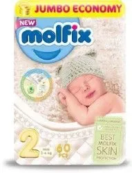 مولفيكس Hypoallergenic Mini للأطفال والرضع حفاضات with Aloe Vera & Chamomile Extract Size 2 (3-6kg)