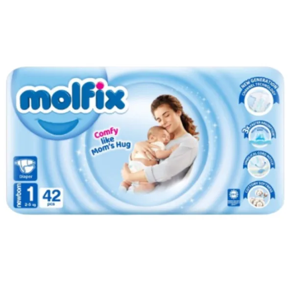 مولفيكس Newborn للأطفال والرضع حفاضات Size 1 (2-5kg)