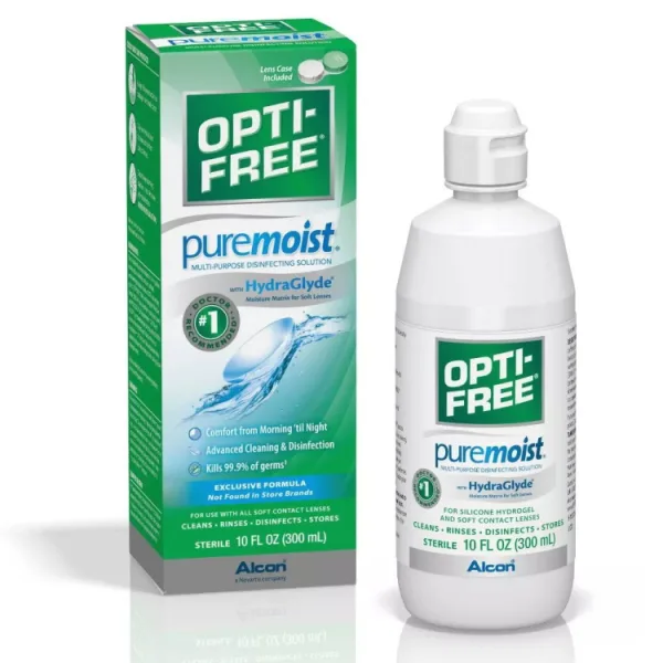 Opti-Free Puremoist Cleansing & Disinfecting محلول for Contact Lenses